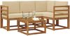 vidaXL Outdoor-Sofagarnitur mit Kissen 5 pcs Natur und Beige 3366346 Bild 3