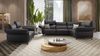 Sofanella Eckcouch CUNEO Ecksofa Ledersofa Eckgarnitur in Creme Bild 5