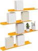 vidaXL Schwebendes Regal 4 pcs Senfgelb 60 x 8,5 x 2,5 cm Stahl 8003967 Bild 3