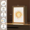 OnlyWow Nachttischlampe Lightbox Sonne - Aquarell - Gelb - Mädchen, Dimmbar, Farbwechsel, LED, Warmweiß, Kaltweiß, Neutralweiß Einstellbar, Kinderzimmer, Babyzimmer, Dimmbar, mit Kabel, Nachtlampe, LED Bild 3