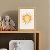 OnlyWow Nachttischlampe Lightbox Sonne - Aquarell - Gelb - Mädchen, Dimmbar, Farbwechsel, LED, Warmweiß, Kaltweiß, Neutralweiß Einstellbar, Kinderzimmer, Babyzimmer, Dimmbar, mit Kabel, Nachtlampe, LED Bild 4