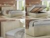 Polsterbett mit Lattenrost, Doppelbett Bettkasten, Bettgestell mit Gasdruckfeder Foam Matratze - CAELA CLASSIC - 180 x 200 cm - Beige Velvet - MIRO LUX Bild 2