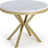 WFL GROUP Esstisch Dina, Tisch im Loft-Stil mit Golden Metallbeinen Bild 4