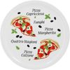 4er Pizzateller Margherita groß 30,5cm Porzellan Teller Pizzaplatte mit Motiv - für Pizza / Pasta Bild 2