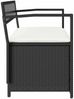 vidaXL Gartenbank mit Stauraum und Kissen Schwarz Poly Rattan 4103836 Bild 5