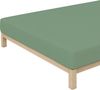 Schlafgut Spannbettlaken Premium, Gummizug: rundum, (1 Stück), Mako-Zwirn-Jersey, Green Mid, XL 180x200 cm - 200x220 cm Bild 3