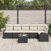 vidaXL Gartensofa-set 7 pcs Schwarz Poly-Rattan 3346067 Bild 3