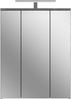 welltime Badezimmerspiegelschrank Lucca, Breite 60cm, inkl. LED Beleuchtung, 3 Spiegeltüren, 9 Fächer (Set, 2-St) Badmöbel, Badschrank, Schrank, Wandschrank, Bad, Badezimmer Bild 3