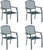 vidaXL Gartenstuhl 4 pcs Anthrazit 56 x 65 x 89 cm Stahl 362776 Bild 2