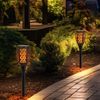 2x LED Solarlampe, Feuer-Effekt, Garten Fackel Höhe 58 cm Bild 2