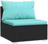 vidaXL 8-tlg. Garten-Lounge-Set mit Kissen Poly Rattan Schwarz 3101505 Bild 3
