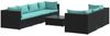 vidaXL 8-tlg. Garten-Lounge-Set mit Kissen Poly Rattan Schwarz 3101505 Bild 2