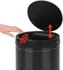 vidaXL Automatischer Sensor-Mülleimer 60 L Kohlenstoffstahl Schwarz 322701 Bild 5