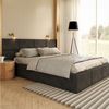 FDM Polsterbett DORIS Bettgestell 90x200, 120x200, 140x200, 160x200, 180x200 (verfügbar 90x200 120x200 140x200 160x200 180x200cm, Bettrahmen, Bett, mit großen gepolsterten Kopfteil, mit Bettkasten zum aufklappen), Hebbarer Metallrahmen, Bettkasten, ohn... Bild 3