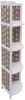 Eckregal HWC-K85, Regal Standregal, klappbar 4 Ablagen, Paulownia Holz 110cm ~ weiß, Geflecht braun Bild 5