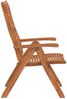 vidaXL Gartenstühle 6 Stk. Verstellbar 56x72x107 cm Massivholz Akazie 3214478 Bild 5