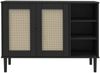 vidaXL Sideboard SENJA Rattan-Optik Schwarz 112x40x80 cm Kiefernholz 358030 Bild 5