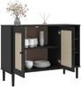 vidaXL Sideboard SENJA Rattan-Optik Schwarz 112x40x80 cm Kiefernholz 358030 Bild 4