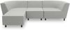 Gartenlounge Set 3 Brandie 279x77x176 mit Outdoorbezug in silber Bild 2