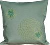 heimtexland Tischdecke Deko Tischwäsche Kissen Serie Pusteblume bestickt (Typ887 1-tlg), Kissenhülle 40x40 I natürlich edle Leinen-Optik I mint Bild 4