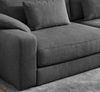 Big-Sofa 290 cm breit Federkern Lounge Couch extratief in Flachgewebe Dunkelgrau Bild 4