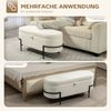 Aufbewahrungshocker Mit 69L Stauraum & Polsterung - Sitzbank Truhe Für Flur Schlafzimmer,Ohne Werkzeug Montage Bild 5