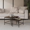 Couchtisch-Set Ramio Eiche rustikal/Schwarz 60 x 60 cm 2 Teile Vicco Bild 3