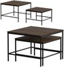 Couchtisch-Set Ramio Eiche rustikal/Schwarz 60 x 60 cm 2 Teile Vicco Bild 5