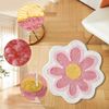 ABC Badematte mit Blumenmuster 40 x 40 cm – Weiche, rutschfeste Badematte mit hoher Saugfähigkeit; aus Mikrofaser Bild 3