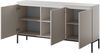 Selsey 'Bemmi' Sideboard 3-türig, beige mit schwarzem Gestell, ca. 77 x 150 x 35 cm Bild 4