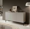 Selsey 'Bemmi' Sideboard 3-türig, beige mit schwarzem Gestell, ca. 77 x 150 x 35 cm Bild 2