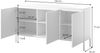 Selsey 'Bemmi' Sideboard 3-türig, beige mit schwarzem Gestell, ca. 77 x 150 x 35 cm Bild 5