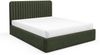 MEBLINI Polsterbett 160x200 mit Lattenrost und Matratze – BRIATORE – Grün Samt – Doppelbett mit Bettkasten - Stauraumbett - Kopfteil Bett mit Stauraum Bild 2