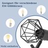 ZMH Deckenstrahler 4 Flammig Deckenlampe Schwarz - Deckenspots Vintage Retro E14 Industrie Schwenkbar 350°Deckenleuchte Metall Innen für Wohnzimmer Kinderzimmer Schlafzimmer Küche Bild 4