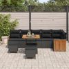 vidaXL Gartensofa-set mit Kissen 9 pcs Schwarz 3363319 Bild 3