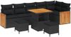 vidaXL Gartensofa-set mit Kissen 9 pcs Schwarz 3363319 Bild 2