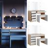 Schminktisch Sherry Weiß/Sonoma 120 cm mit LED Beleuchtung und Bank Vicco Bild 2