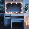 Schminktisch Sherry Weiß/Sonoma 120 cm mit LED Beleuchtung und Bank Vicco Bild 5