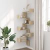 vidaXL Wand-Eckregal Sonoma-Eiche 45x45x147 cm Holzwerkstoff 852638 Bild 3