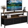 GarveeMore TV-Schrank Lowboard,Fernsehschrank Mit Schubladen Und Regalen für Fernseher Bis Zu 55 Zoll,für Wohnzimmer Bild 4