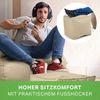 Green Bean® Bean Bag-Sitzsack + Hocker, 2er-Set, waschbar & schmutzabweisend, Polyester / PVC, EPS-Füllung, Beige Bild 4