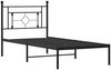 vidaXL Bettgestell mit Kopfteil Metall Schwarz 90x200 cm 374332 Bild 4