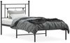 vidaXL Bettgestell mit Kopfteil Metall Schwarz 90x200 cm 374332 Bild 3