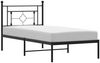 vidaXL Bettgestell mit Kopfteil Metall Schwarz 90x200 cm 374332 Bild 2
