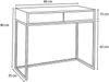 AX LIVING Schminktische Weiß Lortie 80 Schubladen Chrom-Metallgestell Bild 3