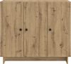 vidaXL Sideboard Artisan-Eiche 89 x 34,5 x 80 cm Holzwerkstoff 893964 Bild 4