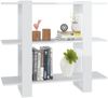 vidaXL Bücherregal/Raumteiler Hochglanz-Weiß 100x30x87 cm 811553 Bild 5