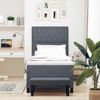 vidaXL Boxspringbett mit Kopfteil Dunkelgrau 200 x 90 cm Samt 3344421 Bild 3