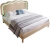 Polsterbett 140×200 cm aus Leinen-Stoff mit LED-Kopfteil, beige Bild 5