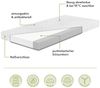 DREAMSTAR Ergo Kids Junior Babymatratze und Kindermatratze mit Trittkante | Öko-TEX® | hautfreundlicher Bezug abnehmbar und waschbar bei 60 Grad | 60x120 cm Bild 4